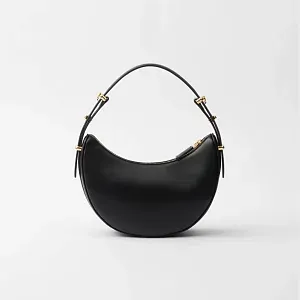 Prada Маленькая кожаная сумка через плечо Arque Black - фото 4