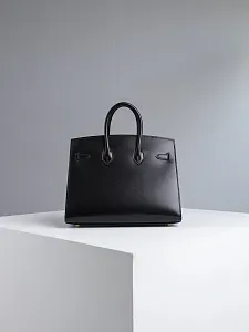 Hermès Сумка Birkin 25 Black Box Sellier Gold Hardware - фото 4