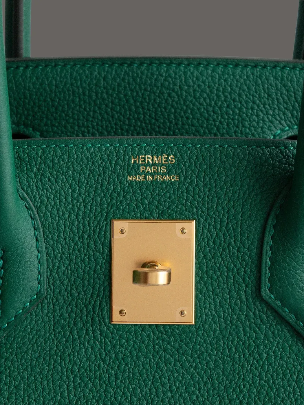 Hermès Сумка Birkin 30 Vert Moyen Togo Gold Hardware - фото 3
