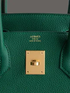 Hermès Сумка Birkin 30 Vert Moyen Togo Gold Hardware - фото 3