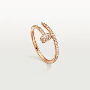 Cartier Кольцо Juste Un Clou маленькая модель с бриллиантовым паве Rose Gold - фото 4