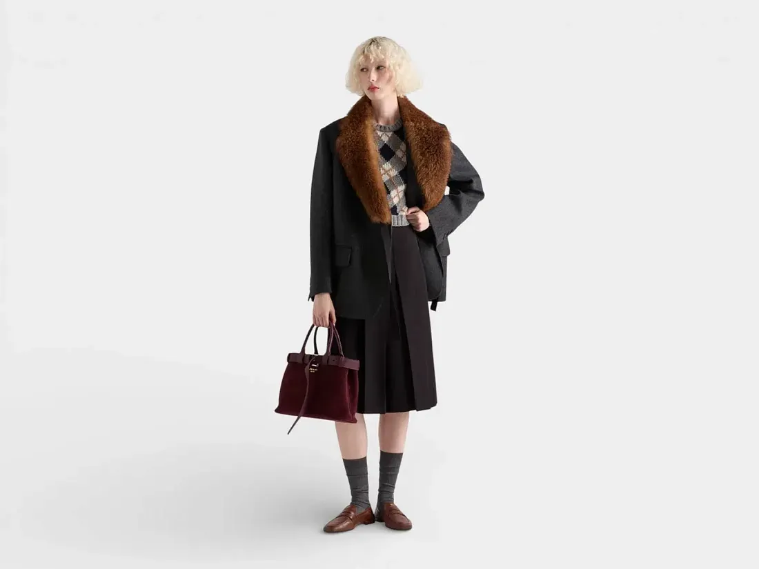 Prada Сумка средняя Burgundy - фото 2