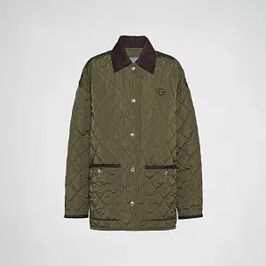 Prada Легкая куртка из Re-Nylon Military Green - фото 1
