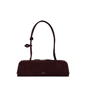 Alaïa Сумка LE TECKEL среднего размера из телячьей кожи нубука Rouge - фото 1