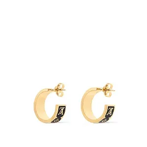 Louis Vuitton Серьги Nanogram Enamel Gold - фото 4