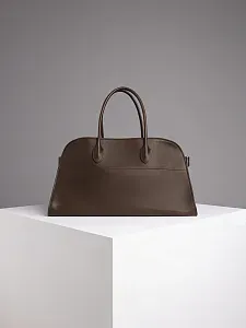 The Row Сумка EW Margaux Deep Brown из кожи - фото 1