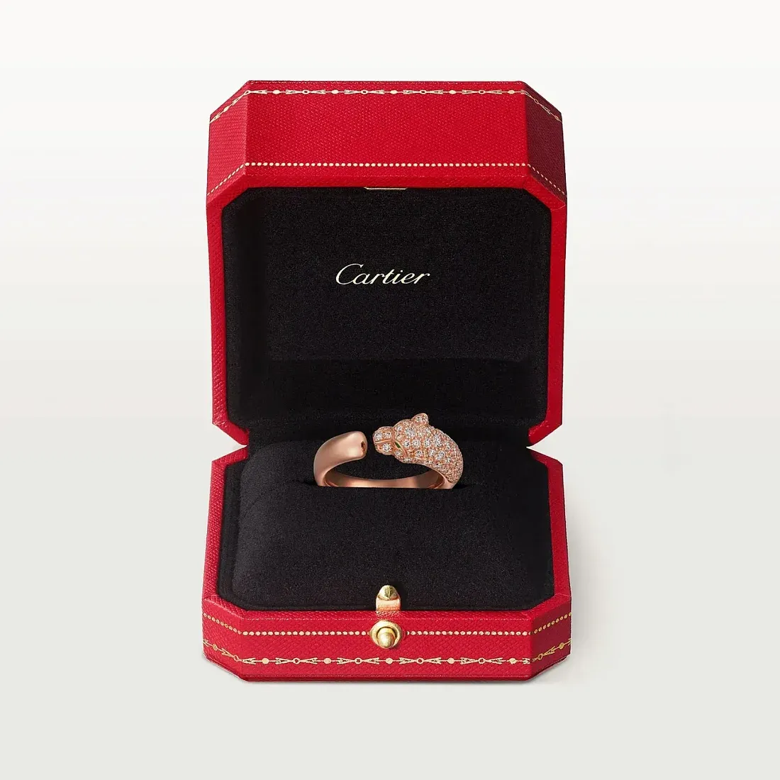 Cartier Кольцо средняя модель с бриллиантовым паве Panthere de Rose Gold - фото 4