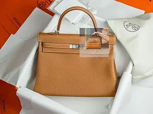 Hermès Kelly 35 Gold Togo Palladium Hardware - фото 1