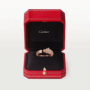 Cartier Кольцо средняя модель с бриллиантовым паве Panthere de Rose Gold - фото 4