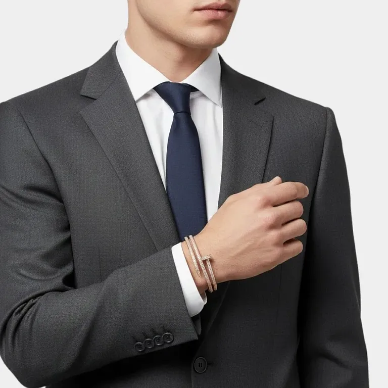 Браслет Juste un Clou double, half-paved Cartier Men - фото 2