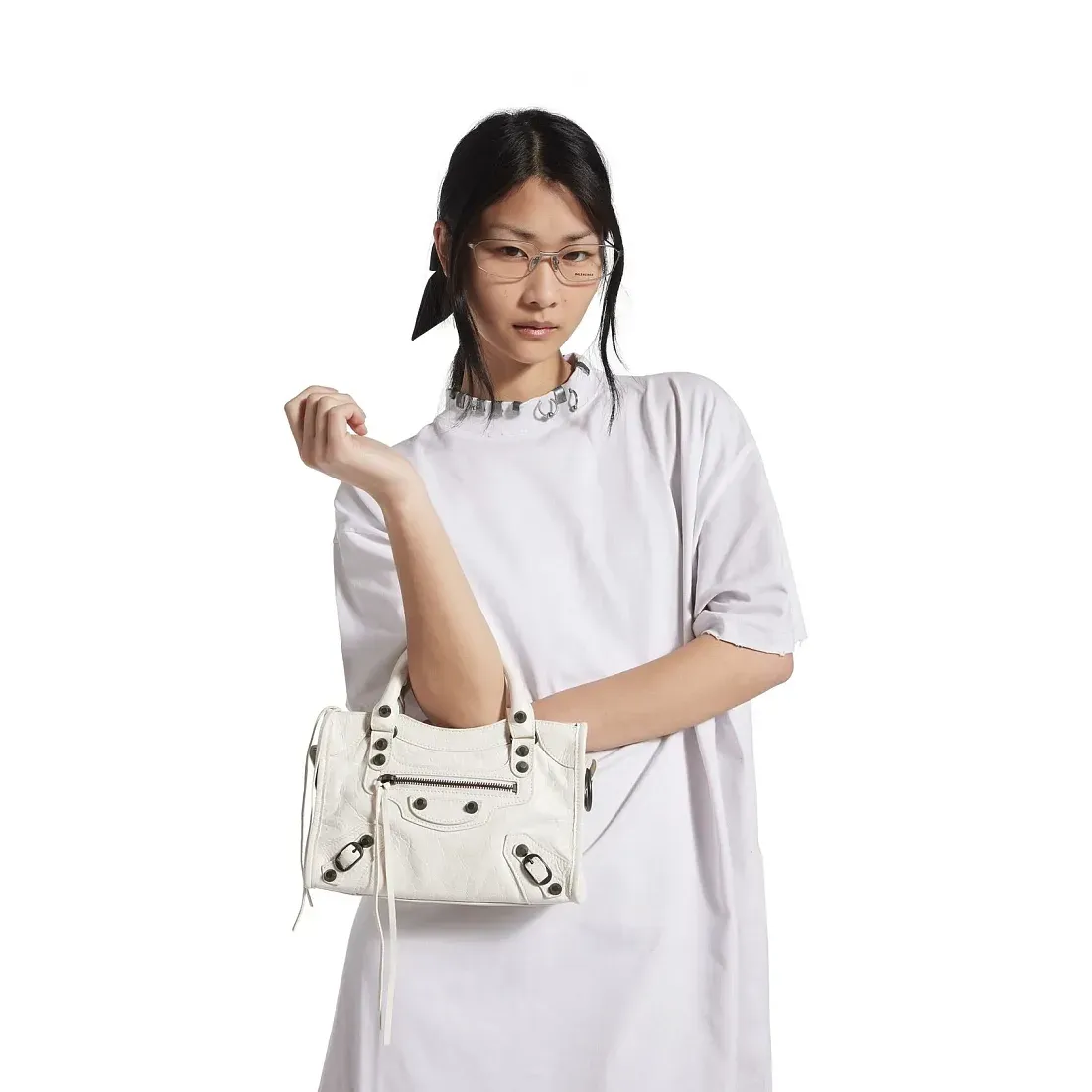 Balenciaga Сумка Le City мини формата Optic White - фото 2
