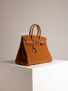 Hermès Сумка Birkin 35 Fauve Barenia Faubourg Palladium Hardware - фото 5