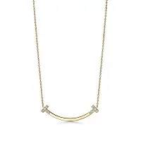 Tiffany & Co. Подвеска T Smile Medium Pendant with Diamonds Yellow Gold - фото 1