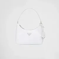 Prada Мини-сумка Re-Edition 2005 из Re-Nylon и сафьяновой кожи White - фото 1