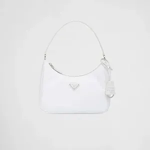 Prada Мини-сумка Re-Edition 2005 из Re-Nylon и сафьяновой кожи White - фото 1