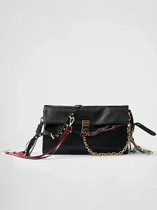 Prada Сумка через плечо Soft Sound из мягкой кожи с подвесками - фото 1