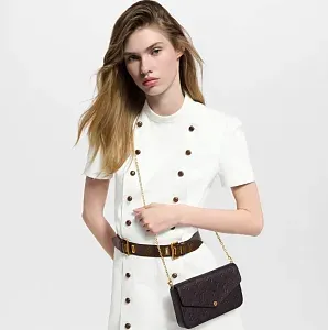 Louis Vuitton Клатч Felicie Chocolat - фото 2