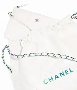 Chanel Сумка Mini 22 Blanc Rainbow Metal - фото 3