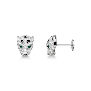 Cartier Серьги Panthere de stud earrings, paved - фото 3
