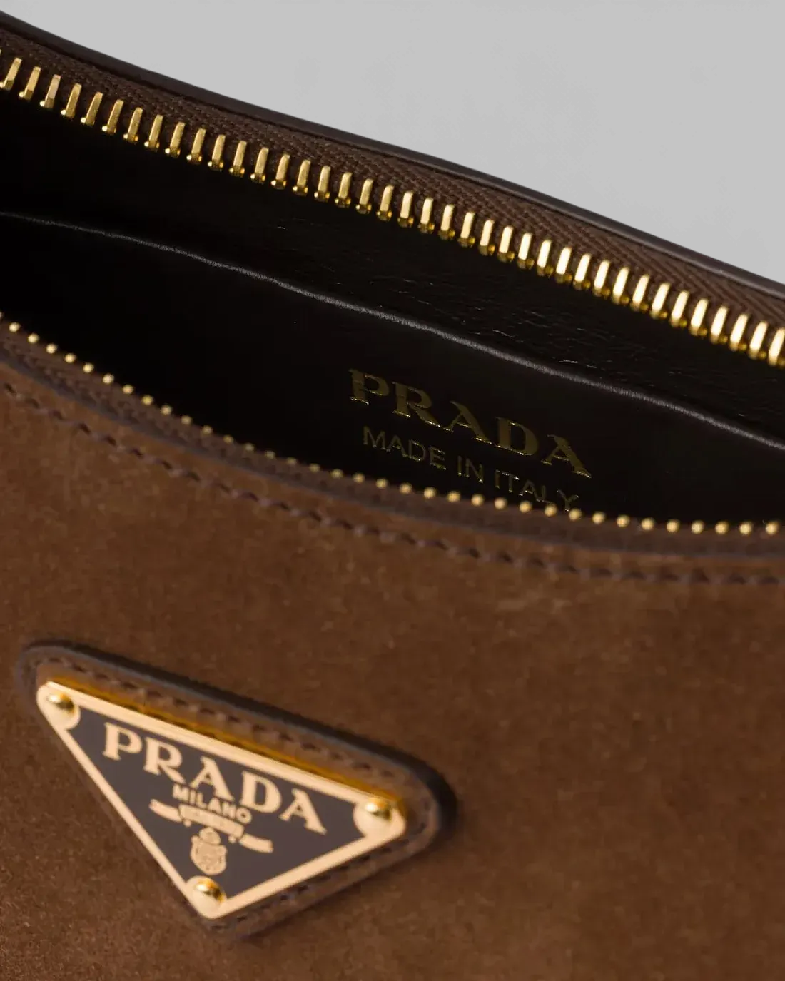 Prada Сумка Arque suede shoulder - фото 5