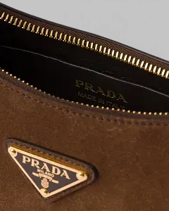 Prada Сумка Arque suede shoulder - фото 5