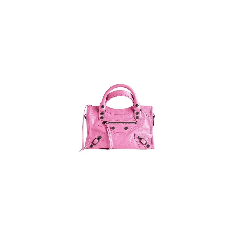 Сумка Le City мини формата Balenciaga Glossy Pink - фото 1