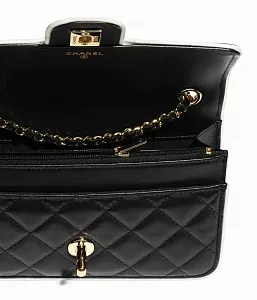Chanel Кошелек с цепью Black and White - фото 3