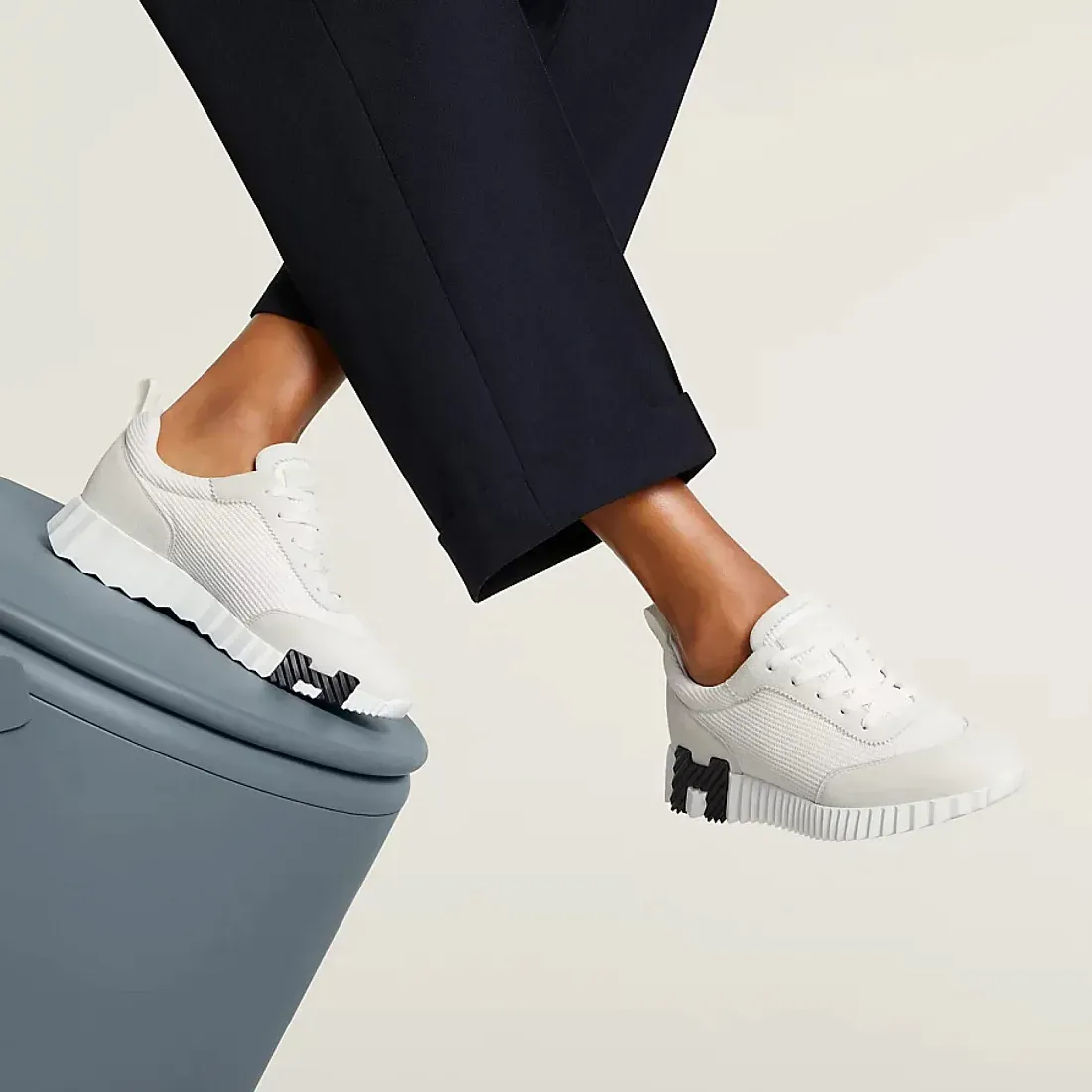 Hermès Кроссовки Bouncing White / Black - фото 2