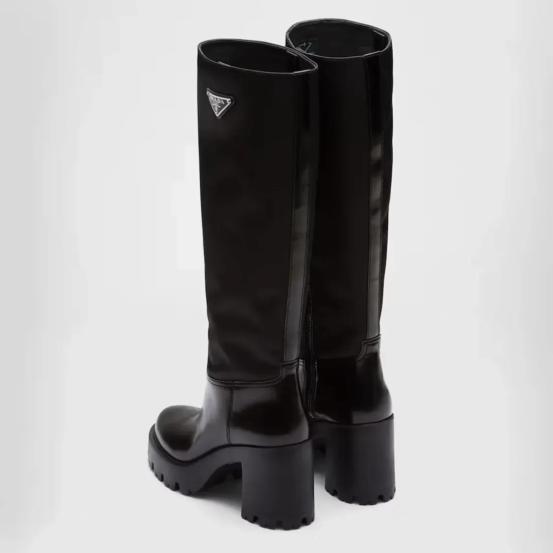 Prada Сапоги из кожи и Re-Nylon - фото 5
