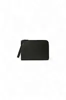 The Row Сумка Medium Portfolio Wristlet Black из кожи Dark Pine - фото 1