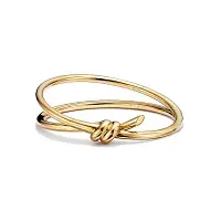 Tiffany & Co. Браслет Knot Double Row Hinged Bangle Yellow Gold - фото 1