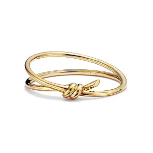 Tiffany & Co. Браслет Knot Double Row Hinged Bangle Yellow Gold - фото 1