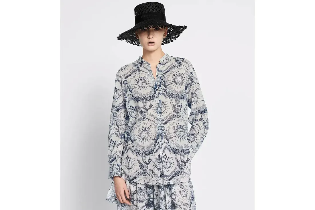 Dior Длинная блузка Toile de Jouy Soleil - фото 2