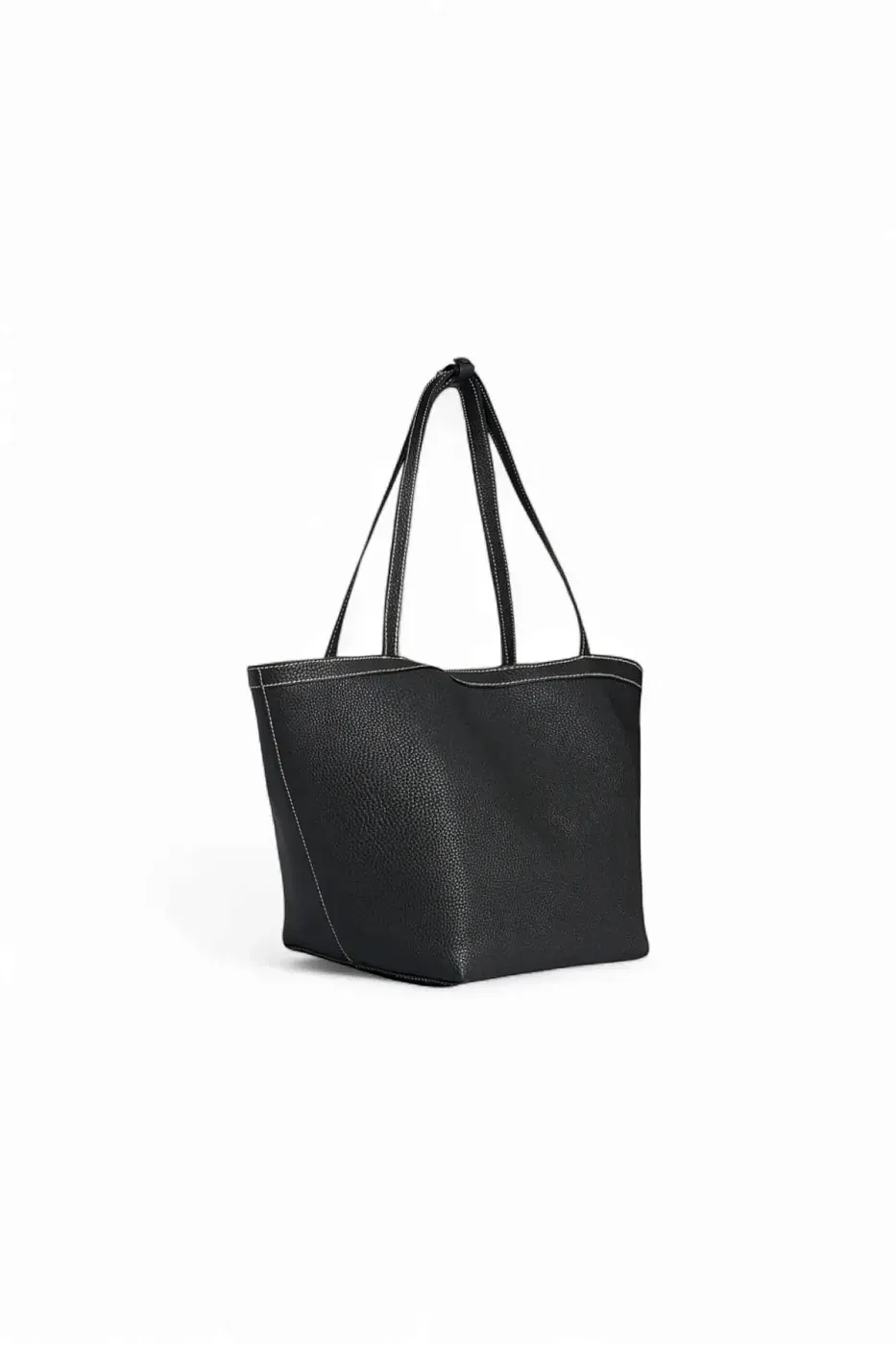 The Row Сумка Park Tote Three Stitch Black из кожи Black / Ecru - фото 3