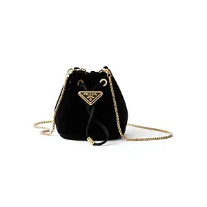 Prada Миниатюрный бархатный мешочек - фото 1