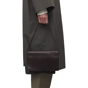 The Row Сумка Nuance Shoulder Dark Brown из кожи Dark Brown - фото 2