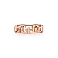 Tiffany & Co. Кольцо T True Wide Ring Rose Gold - фото 1