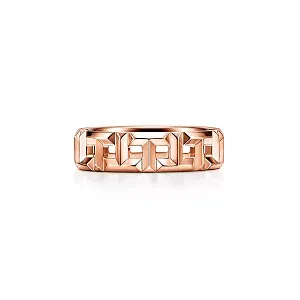 Tiffany & Co. Кольцо T True Wide Ring Rose Gold - фото 1