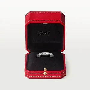Cartier Обручальное кольцо с 1 бриллиантом C de Men 3 мм Platinum - фото 4