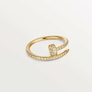 Cartier Кольцо Juste Un Clou маленькая модель с бриллиантовым паве Yellow Gold - фото 1