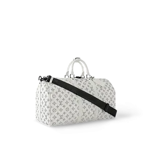 Louis Vuitton Сумка Keepall 50 с плечевым ремнем Navy Blue - фото 4