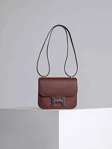 Hermès Сумка Constance 18 Mini Rouge H Epsom Palladium Hardware - фото 1
