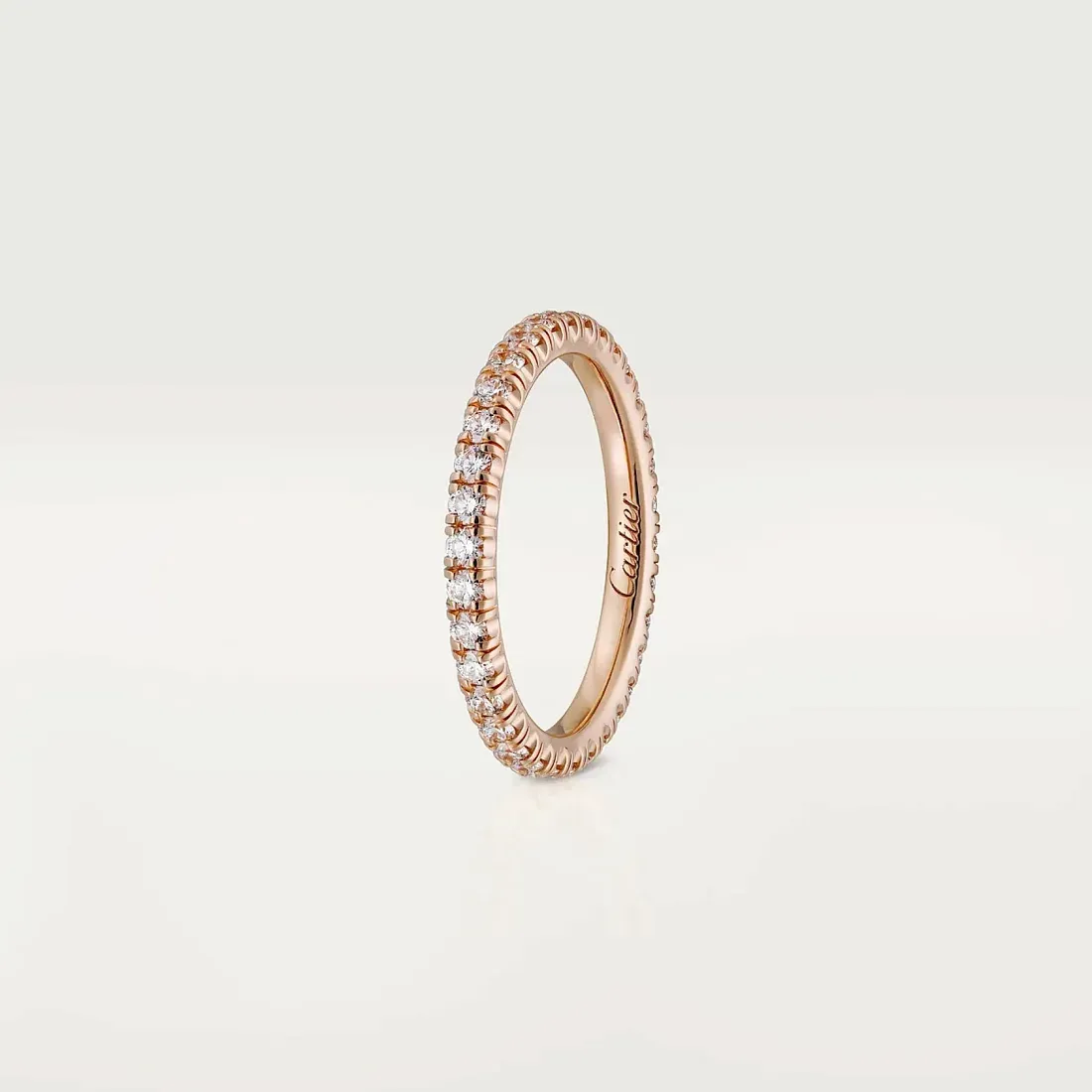 Cartier Обручальное кольцо с бриллиантовым паве Etincelle de Men 2 мм Rose Gold - фото 3