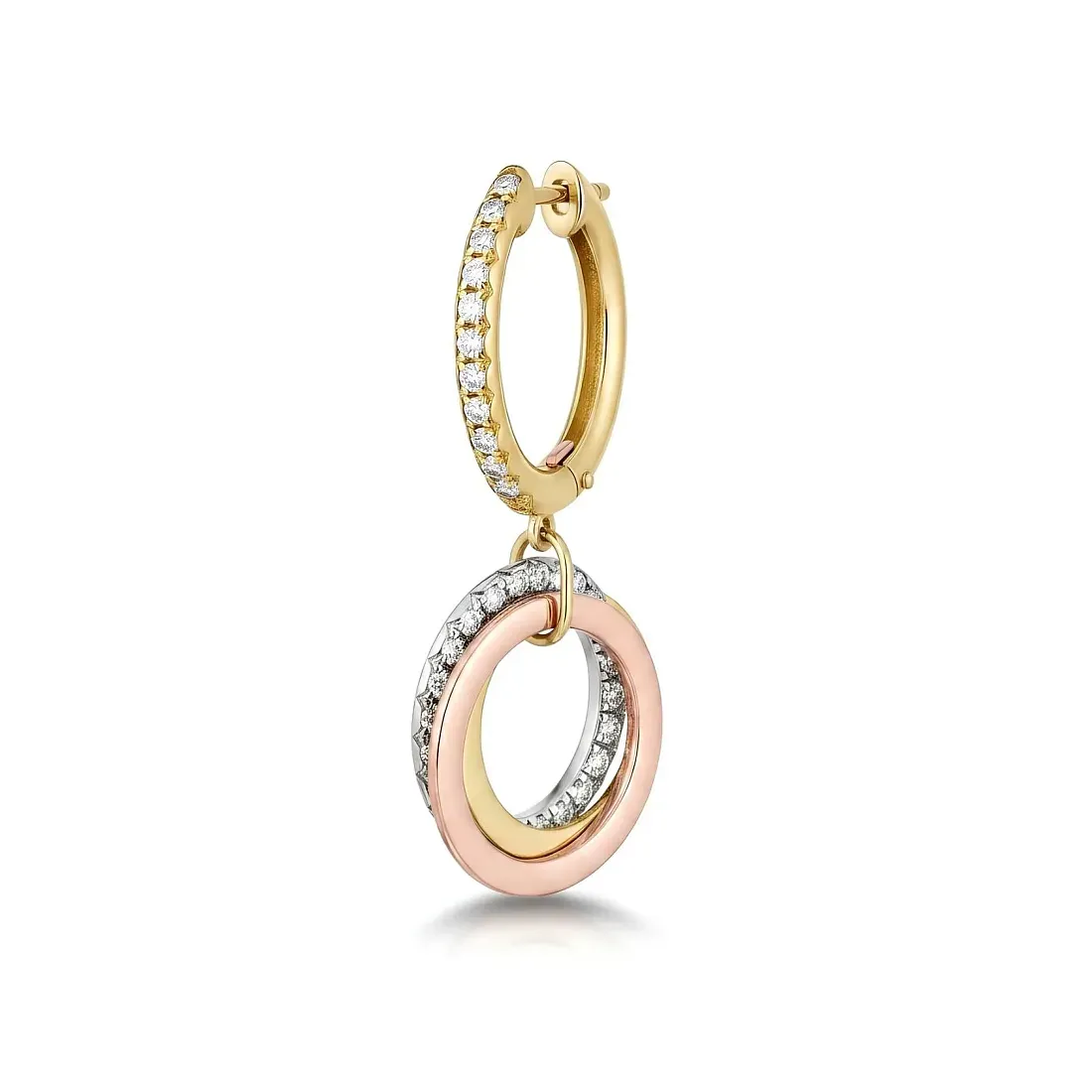 Cartier Серьги Trinity earrings, half-paved - фото 3
