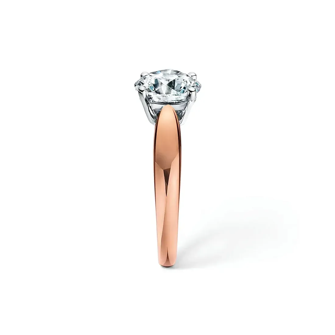 Tiffany & Co. Помолвочное кольцо Harmony Round Brilliant Engagement Ring in Rose Gold - фото 4
