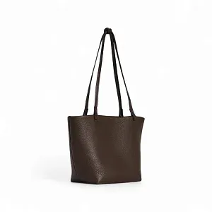 The Row Сумка Medium Park Tote Black из кожи Deep Brown - фото 2