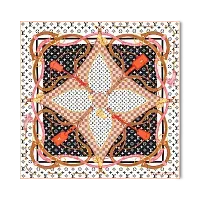 Louis Vuitton Платок-каре Flower And Straps 90 White - фото 1