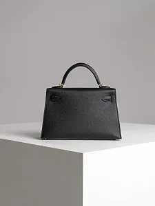 Hermès Сумка Kelly 20 Mini Black Epsom Gold Hardware - фото 4