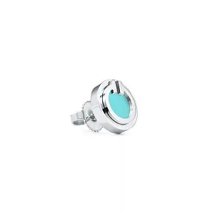Tiffany & Co. Серьги T Mother-of-pearl Circle Earrings White Gold - фото 3