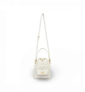 Dior Сумка Bucket Caro Small Latte - фото 5